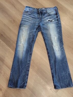 Buckle Carter Men's Blue Washed Bootcut Jeans